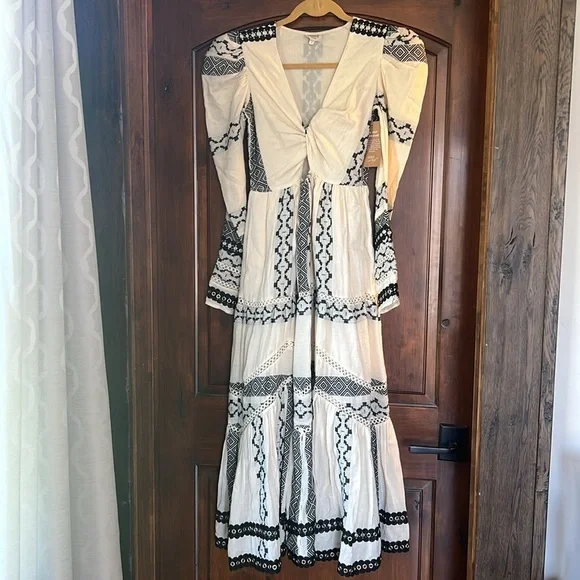 Hemant & Nandita | Moira Twisted Yoke Midi NWT Dress Sz. XS - Picture 3 of 10